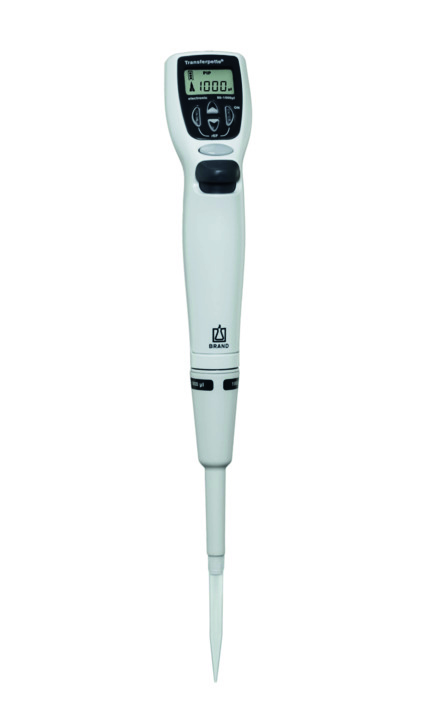 Brand Transferpette® electronic, DE-M, 50-1000 µl, Netzteil Europa (100-240 V / 50-60 Hz), #705306