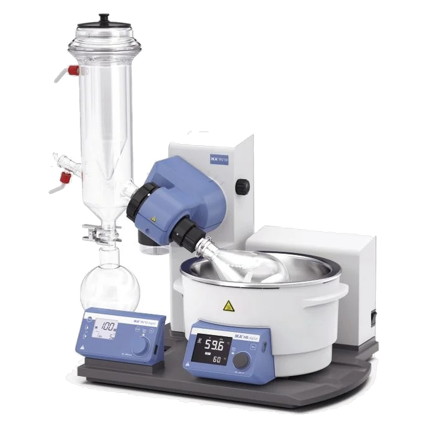 IKA RV 10 digital Rotationsverdampfer mit Trockeneiskühler, Motor-Lift, bis 280 rpm