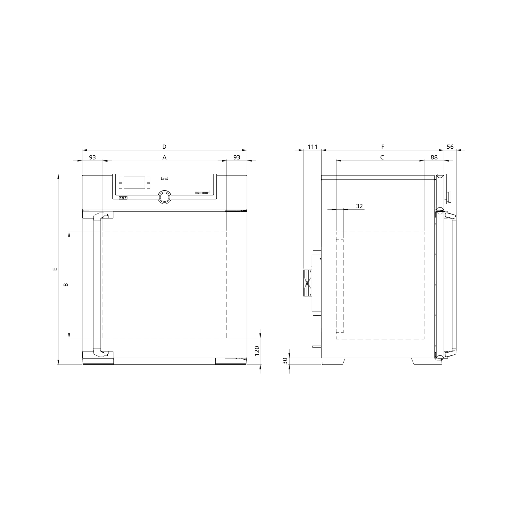 Memmert Peltier-Kühlbrutschrank IPP110eco, 108 L, SingleDISPLAY, 0 bis 70 °C