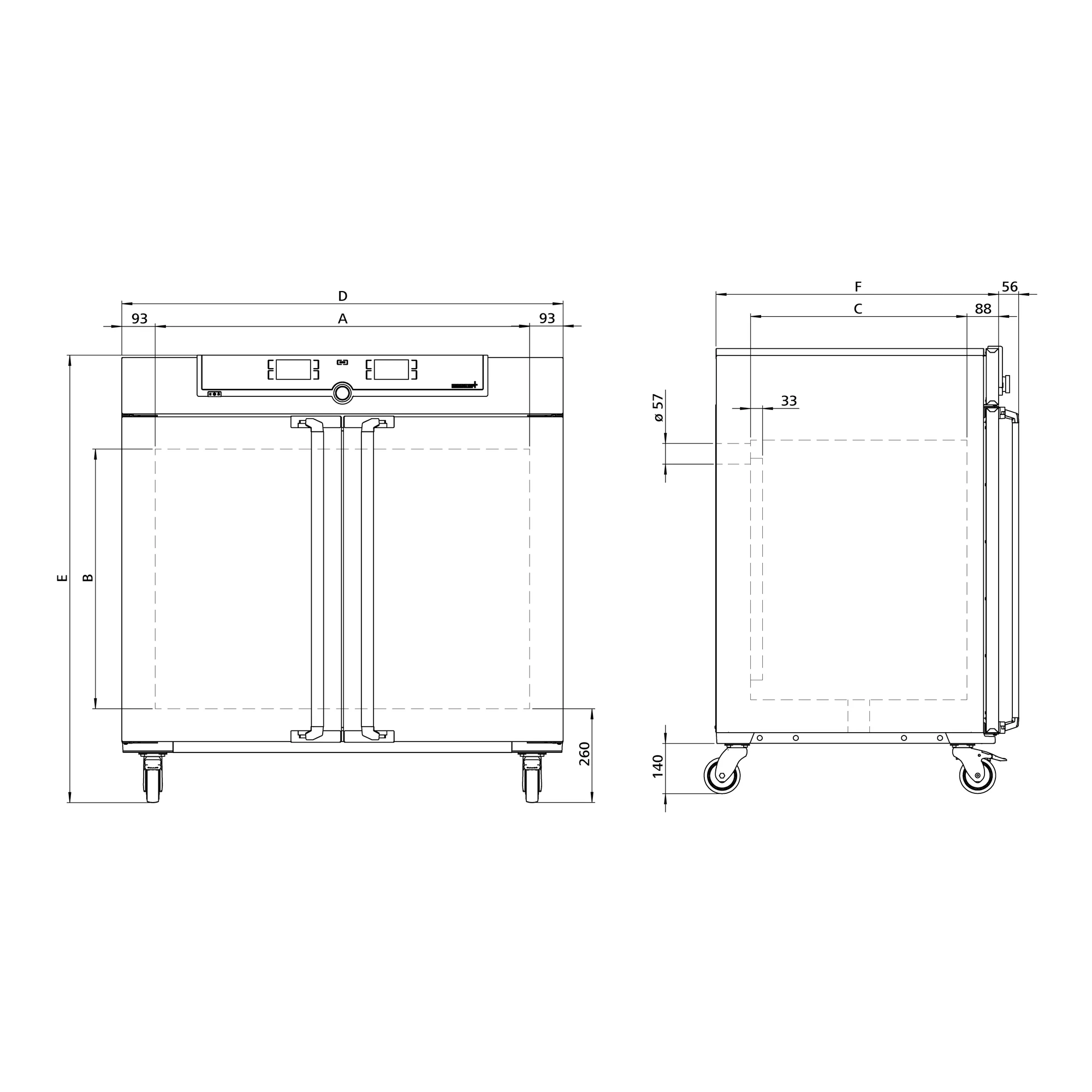 Memmert Heißluftsterilisator SF450plus, 449 L, TwinDISPLAY – Medizinprodukt Klasse IIb