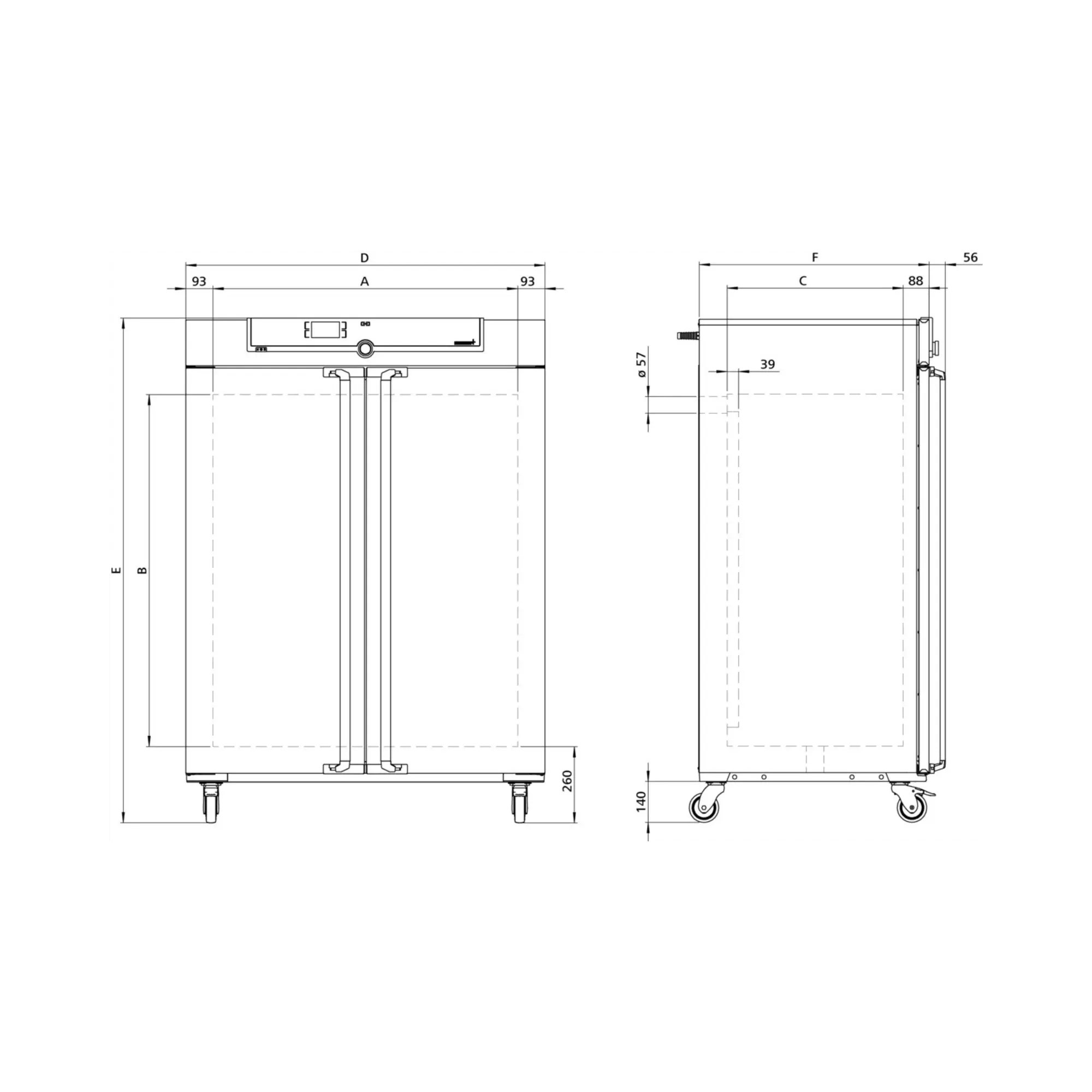 Memmert Universalschrank UF750 mit Umluft, SingleDISPLAY, 749 Liter, Raumtemperatur +10 °C bis +300 °C