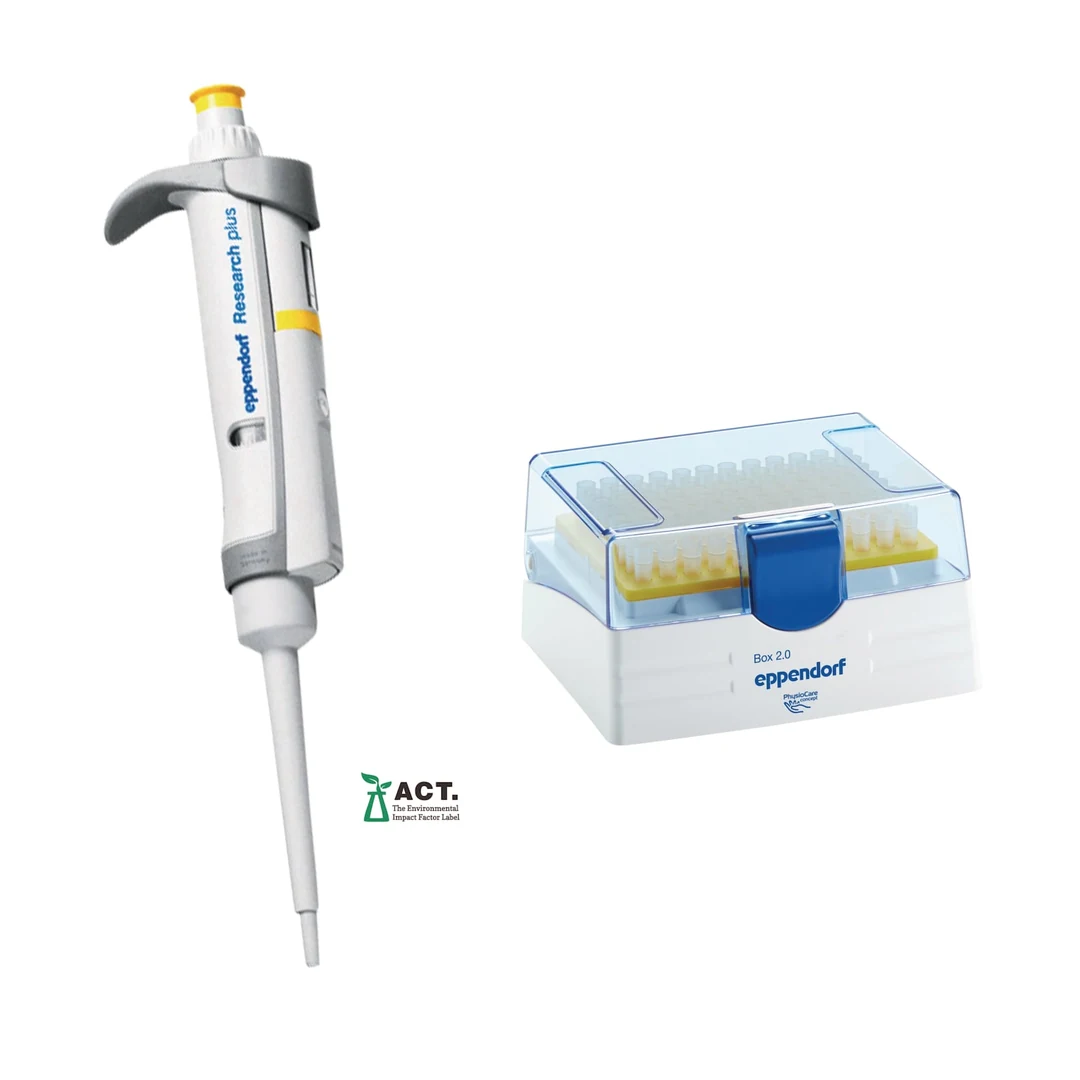 Eppendorf Research plus Einkanalpipette, variabel, 2-20 µL, gelb, 3123000039, Produktansicht Eppendorf