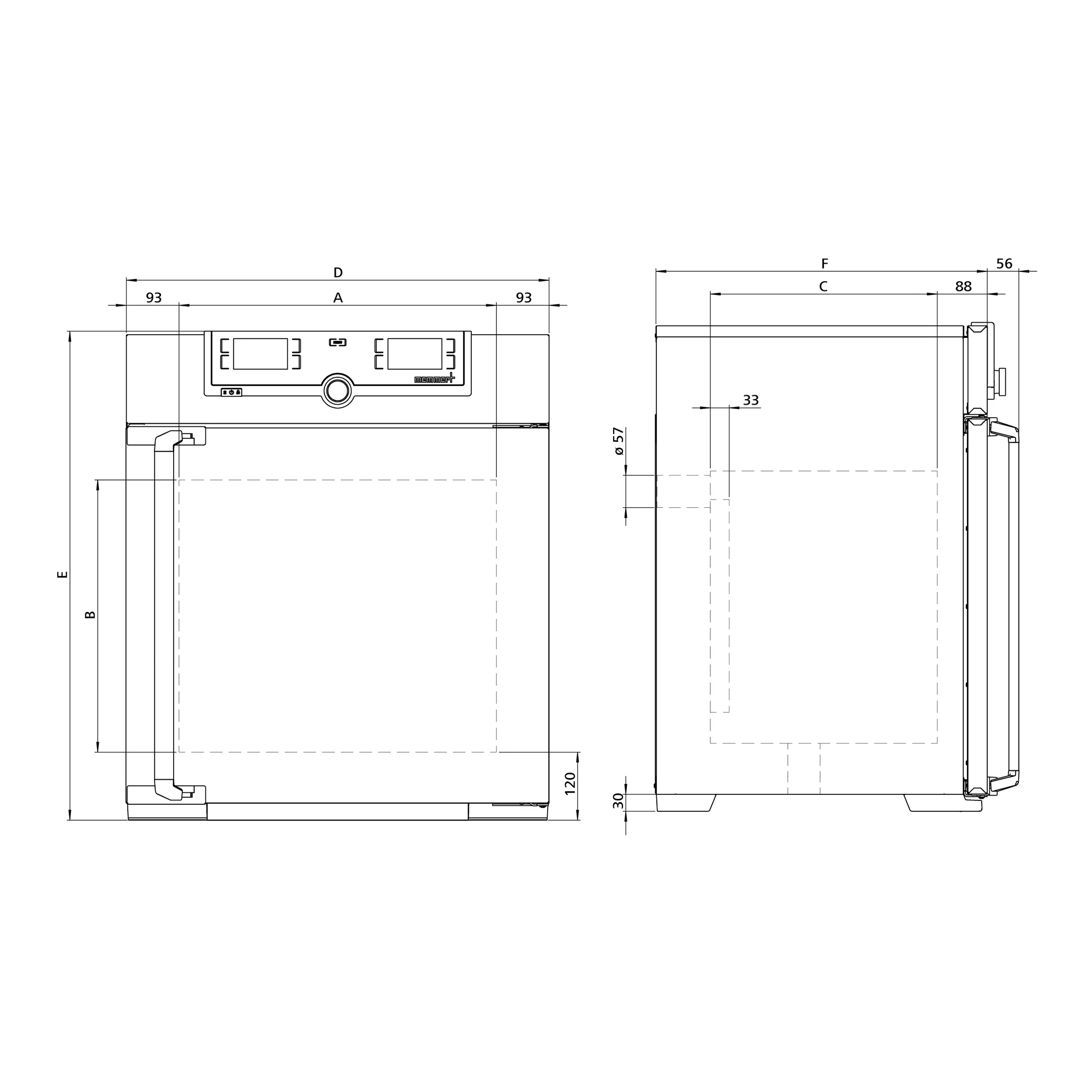 Memmert Heißluftsterilisator SF110plus, 108 L, TwinDISPLAY – Medizinprodukt Klasse IIb