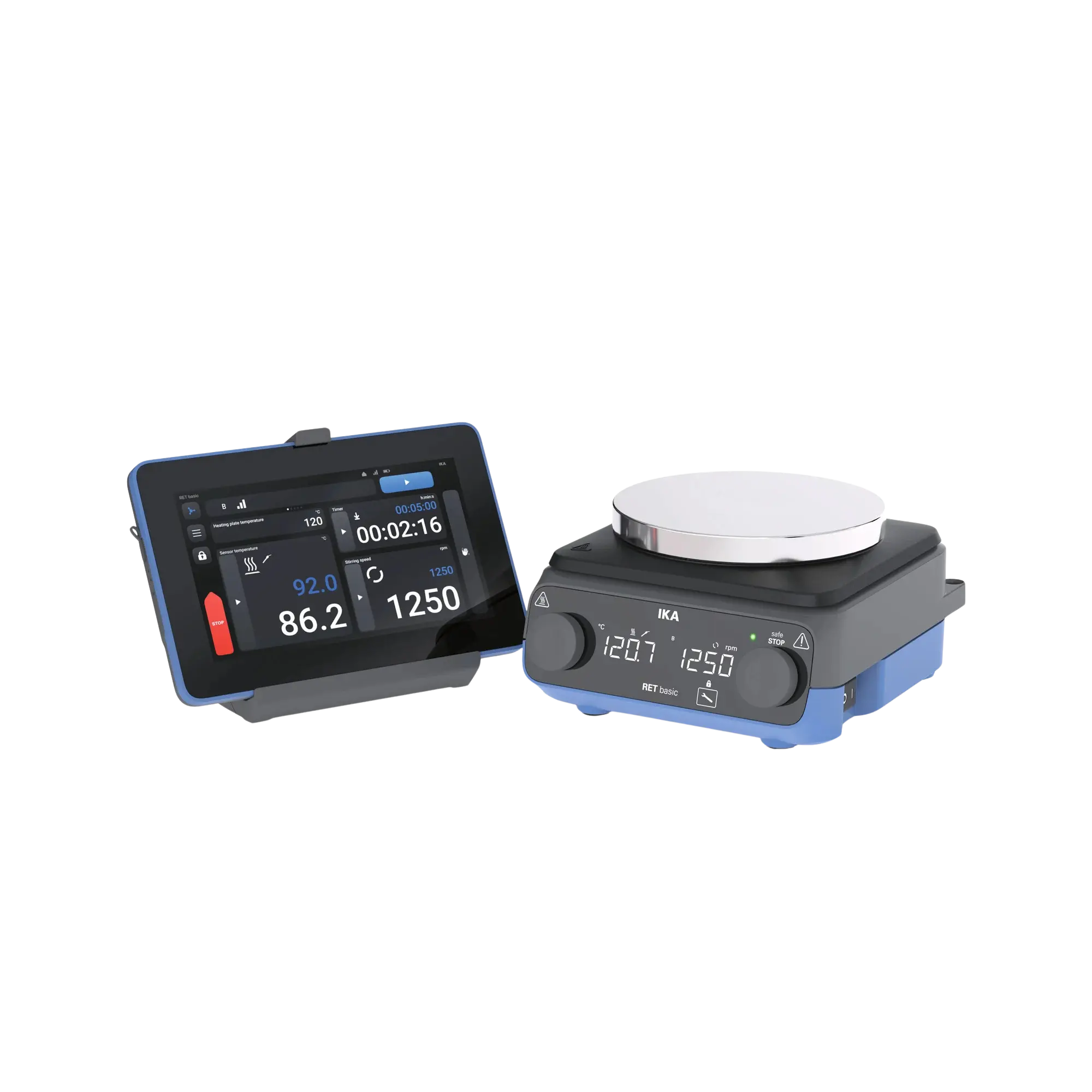 IKA Magnetrührer RET basic HUB Solution Komplettpaket, Edelstahl-Aufstellfläche, 0010016572