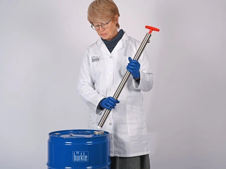 Bürkle Fasspumpe Edelstahl Auslaufbogen, 91 cm Eintauchtiefe, für Fässer bis 220 l, 5601-0800