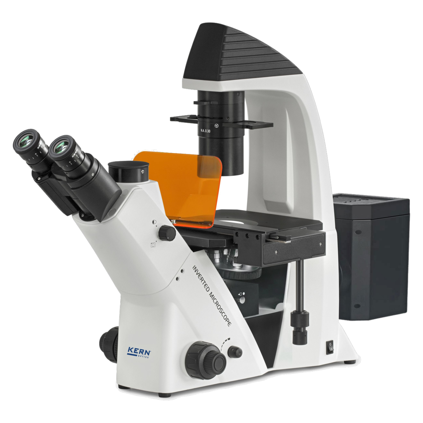 Kern OCM 168 Inversmikroskop, Trinokular, LED Auf- und Durchlicht je 5 W