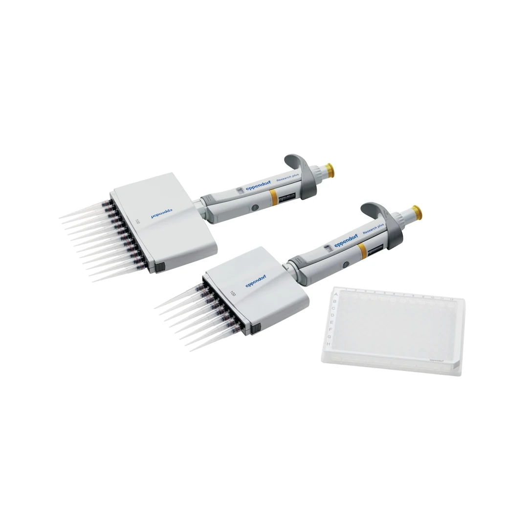 Eppendorf Research plus Mehrkanalpipette, 12-Kanal, 10-100 µL, gelb, 3125000044, Produktfamilie Eppendorf Research plus
