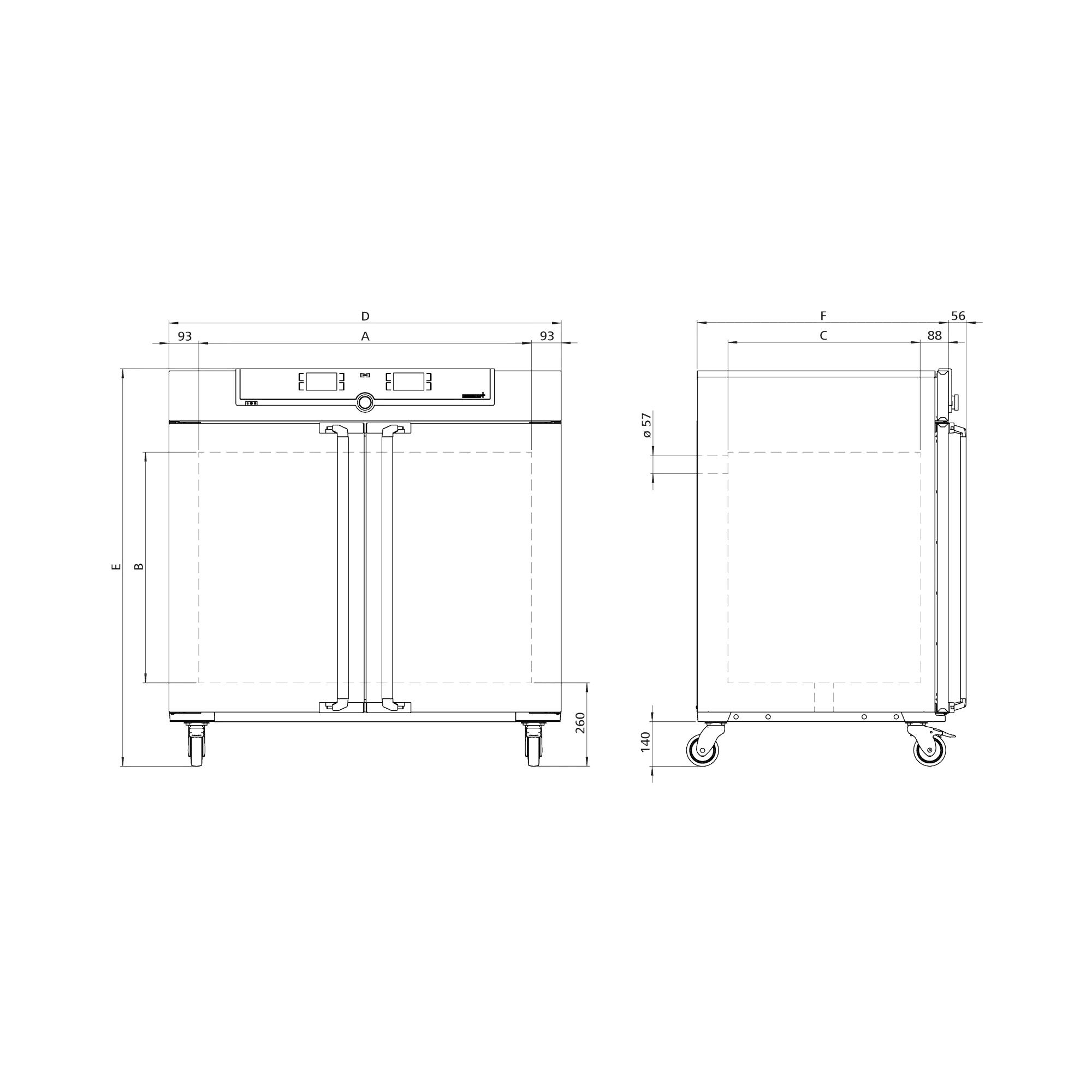 Memmert Heißluftsterilisator SN450plus, 449 L, Natürliche Konvektion, TwinDISPLAY – Medizinprodukt Klasse IIb