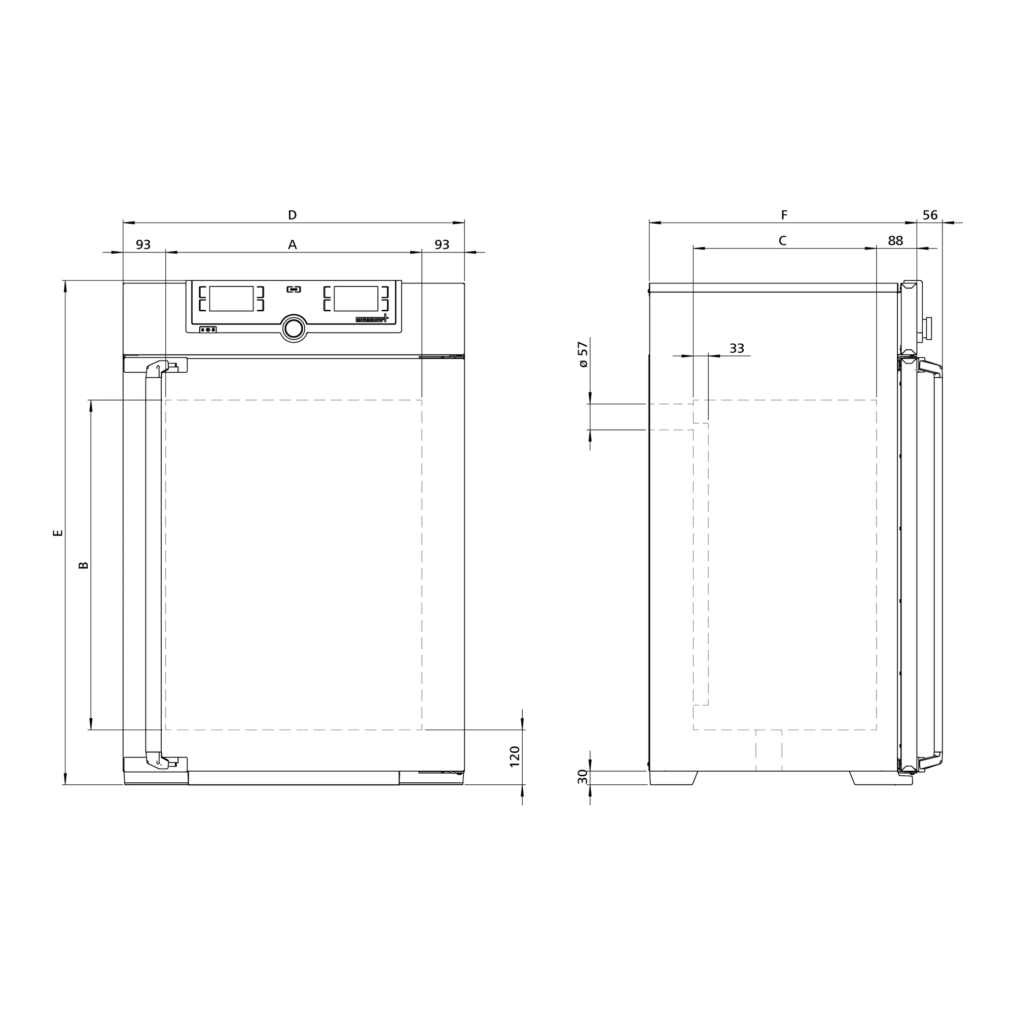 Memmert Heißluftsterilisator SF160plus, 161 L, TwinDISPLAY – Medizinprodukt Klasse IIb