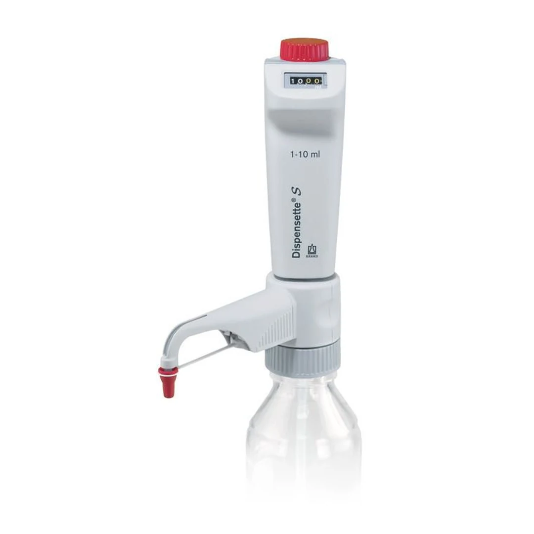 Brand Dispensette S Flaschenaufsatz-Dispenser, Digital, 1-10 ml, ohne Rückdosierventil, DE-M, 4600340, Produktansicht Brand