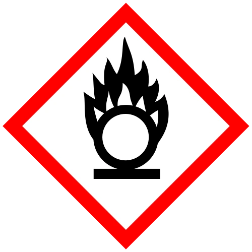GHS03, Piktogramm einer Flamme über einem Kreis