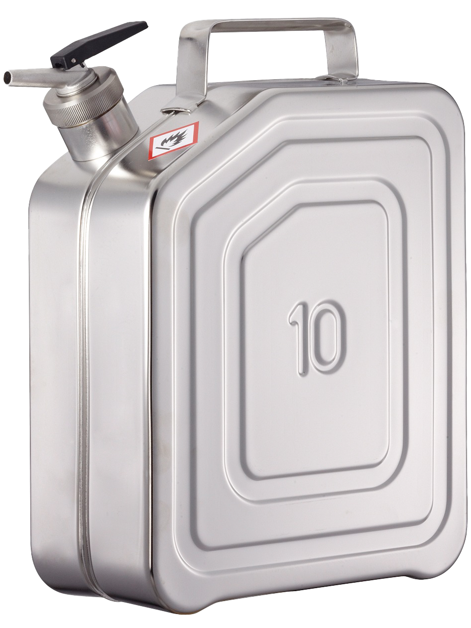 Bürkle Sicherheitskanister Edelstahl, mit Feindosierer, 10 l, 2601-2010, Produktansicht