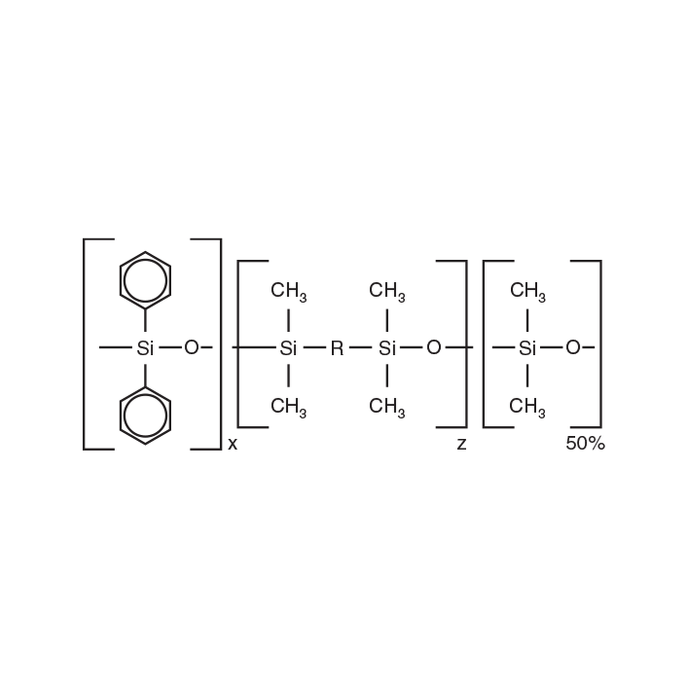 Restek Rxi-17Sil MS GC-Kapillarsäule, 15 m, 0,25 mm ID, 0,25 µm, Strukturformel der stationären Phase