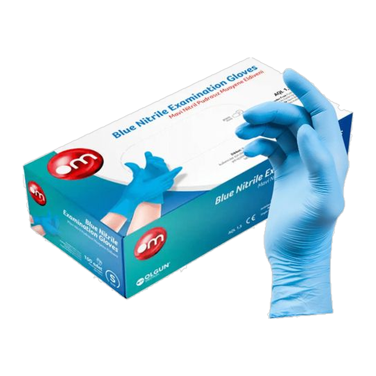 Tempo Healthcare Nitril-Untersuchungshandschuhe, blau, puderfrei, 100 Stück, Größe L