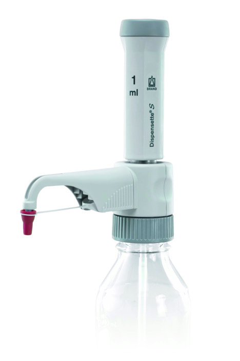 Brand Flaschenaufsatz-Dispenser, Dispensette® S, Fix, DE-M, 1 ml, ohne RDV, #4600210