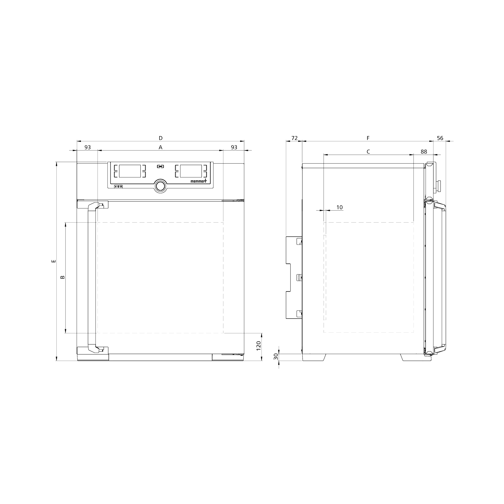 Memmert Peltier-Kühlbrutschrank IPP30plus, 32 L, TwinDISPLAY, AutoSAFETY