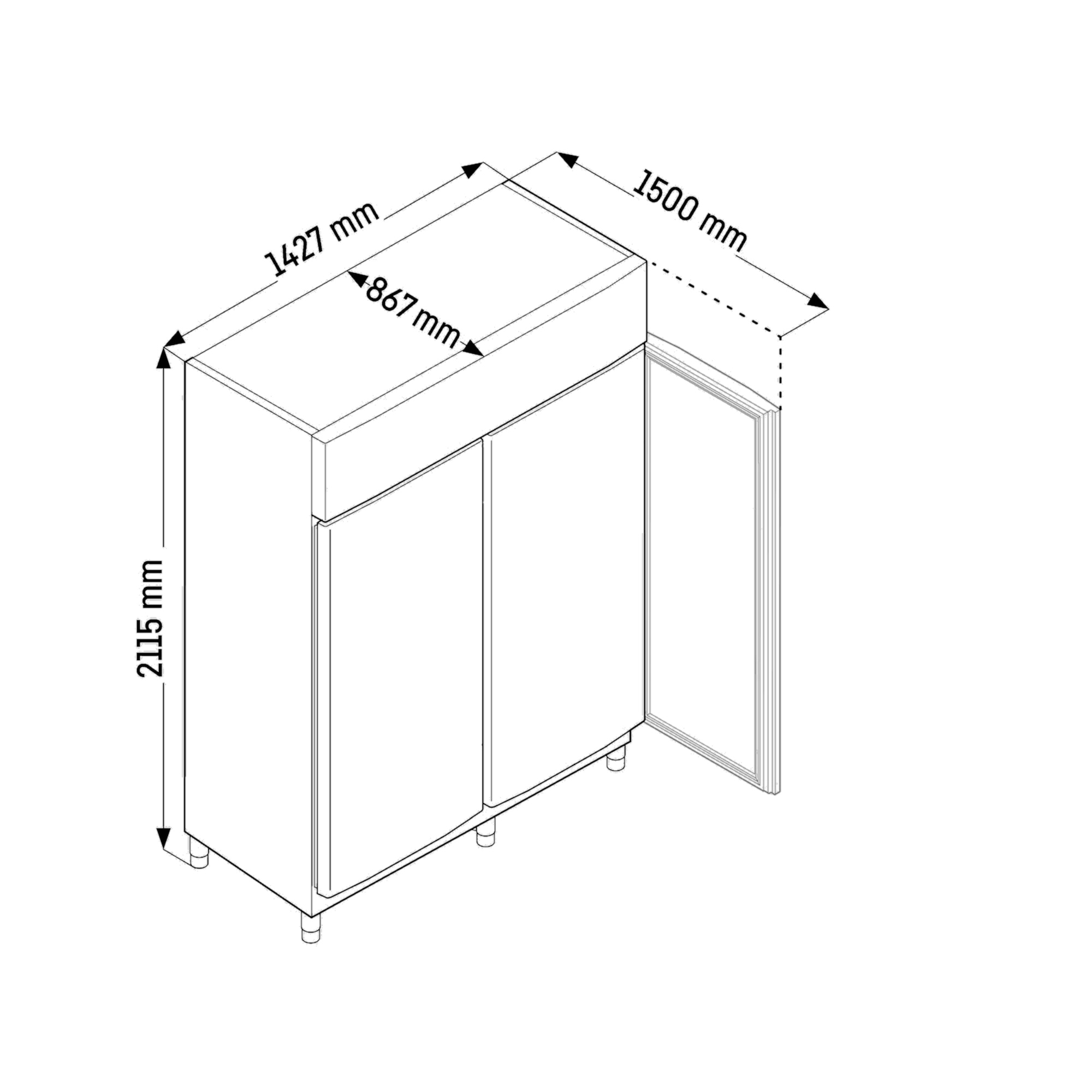 Liebherr FRPSvh 1412 Kühl-Lagerschrank, Doppel-Glastür GN 2/1, 1.096 l netto, 994393651