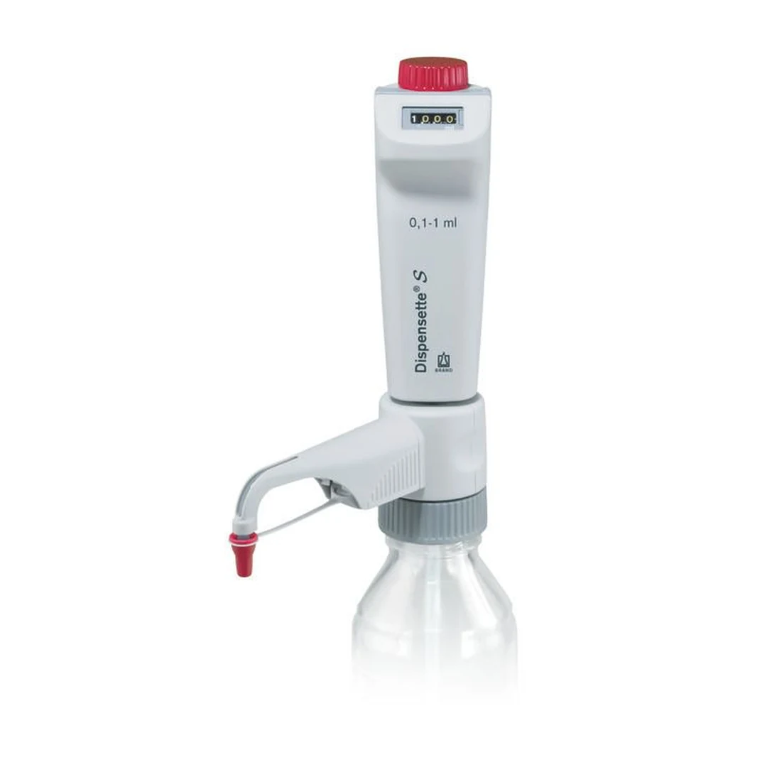 Brand Dispensette S Flaschenaufsatz-Dispenser, Digital, 0,1-1 ml, ohne Rückdosierventil, DE-M, 4600310, Produktansicht Brand