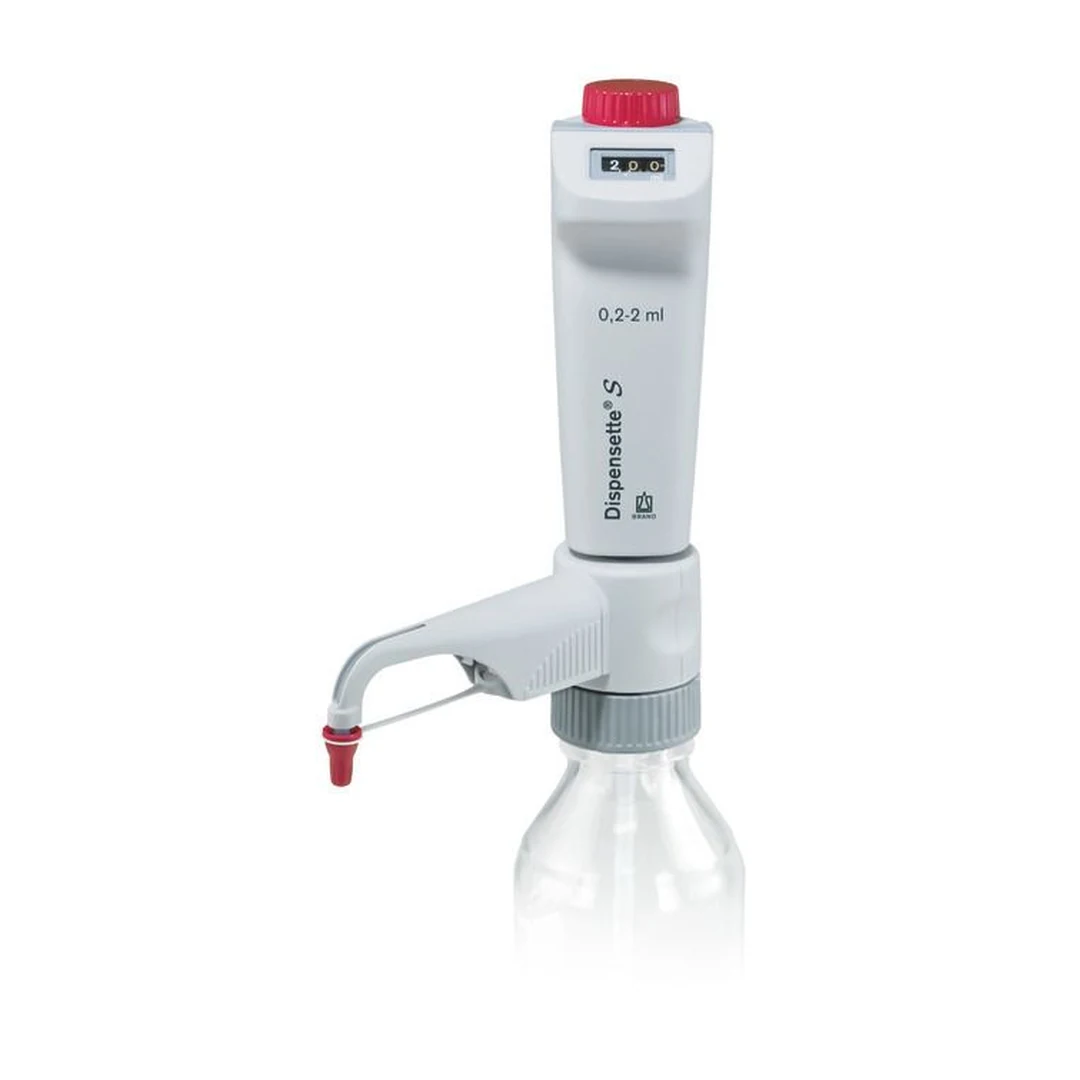 Brand Dispensette S Flaschenaufsatz-Dispenser, Digital, 0,2-2 ml, ohne Rückdosierventil, DE-M, 4600320, Produktansicht Brand