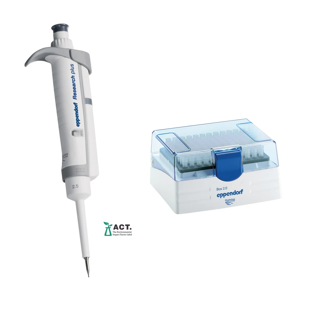 Eppendorf Research plus Einkanalpipette, variabel, 0,1-2,5 µL, dunkelgrau, 3123000012, Produktansicht Eppendorf