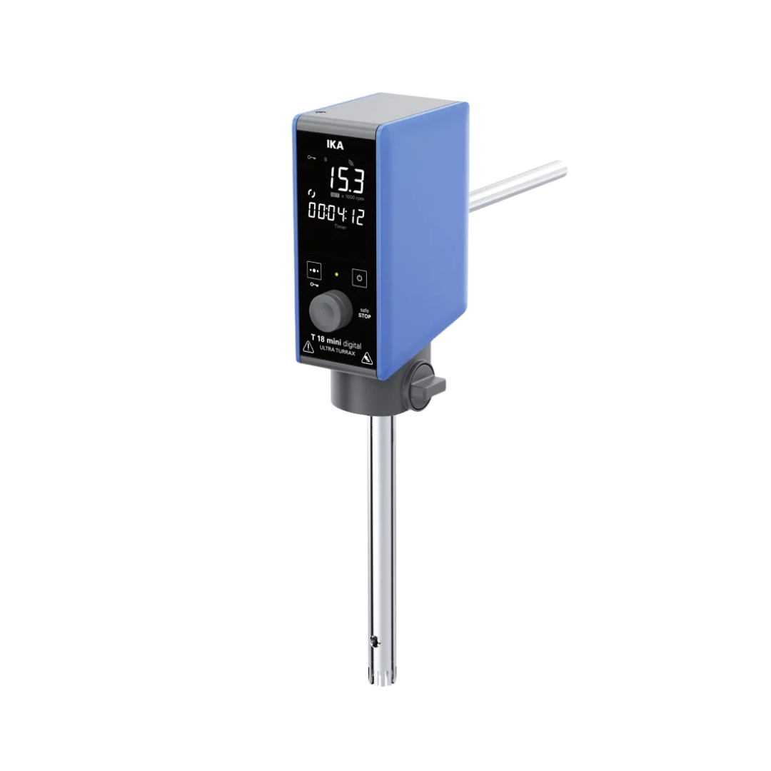 IKA T 18 mini digital ULTRA-TURRAX Dispergierer, 1 bis 1.500 ml, 3.000 bis 25.000 rpm, 0025005828, Produktansicht