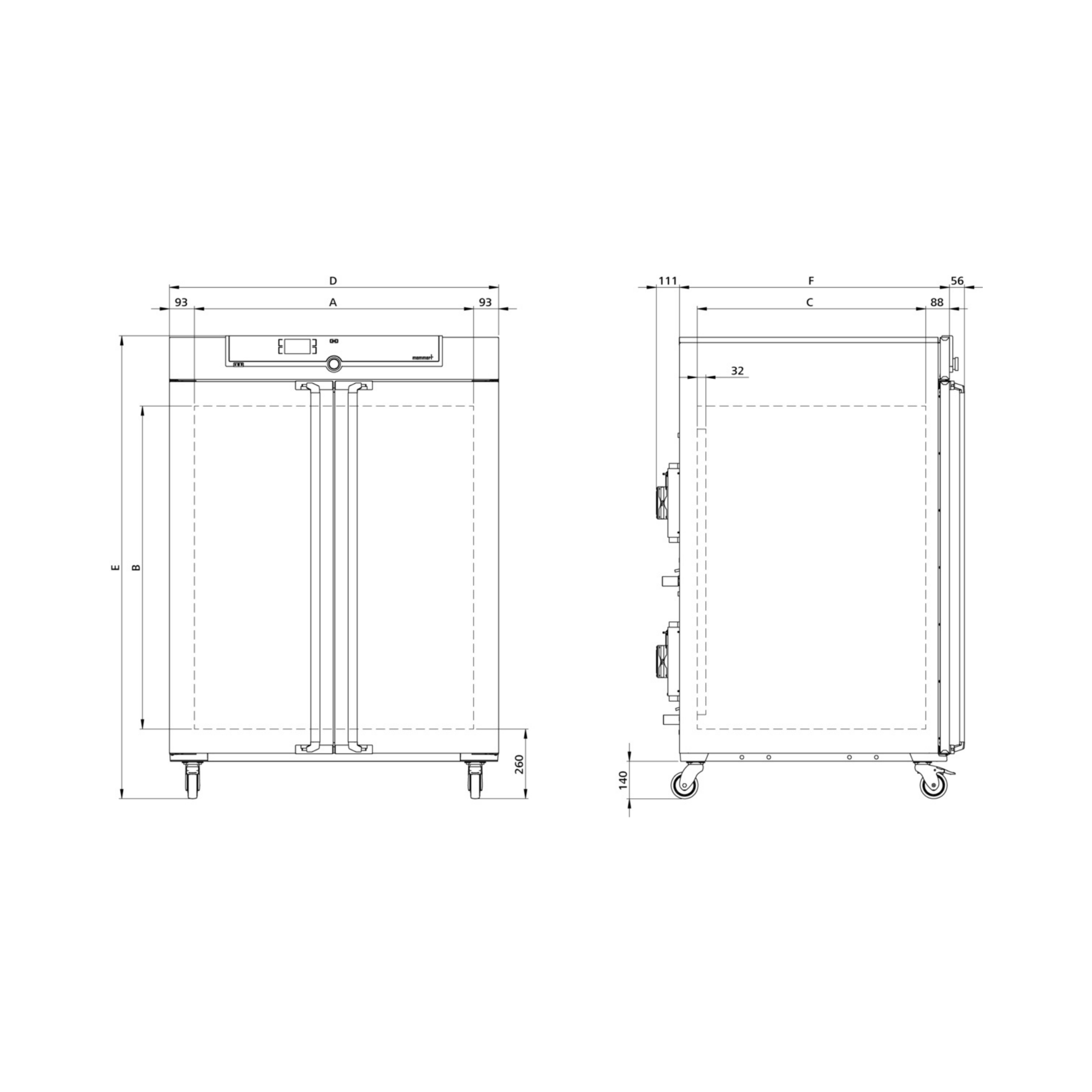 Memmert Peltier-Kühlbrutschrank IPP1060eco, SingleDISPLAY, 1060 Liter, 0-70 °C