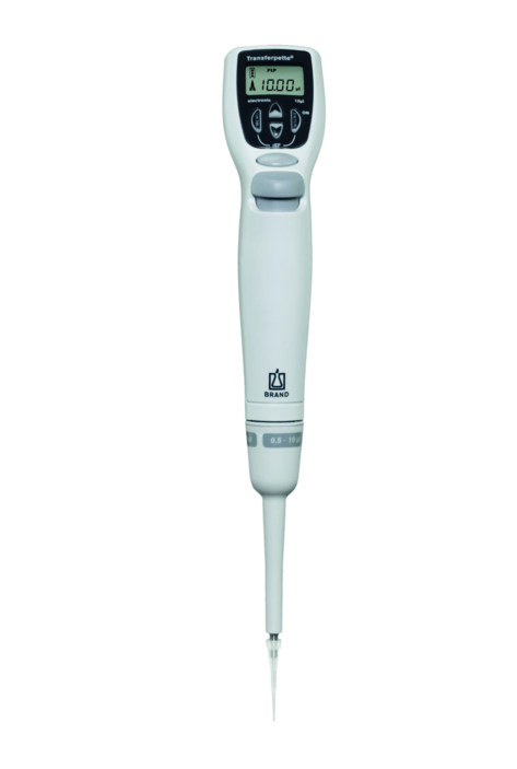 Brand Transferpette® electronic, DE-M, 0,5-10 µl, ohne Netzteil, #705339