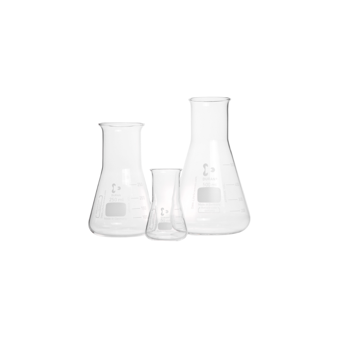 DURAN Erlenmeyerkolben Weithals, 1000 ml, 10er Pack, DIN EN ISO 24450, 212265407