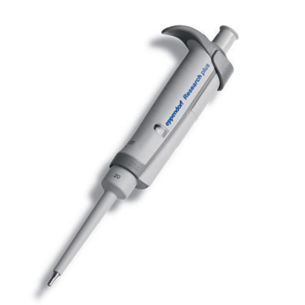 Eppendorf Pipette Research plus G, Einkanal, fix, 20 µL hellgrau, 3124000032