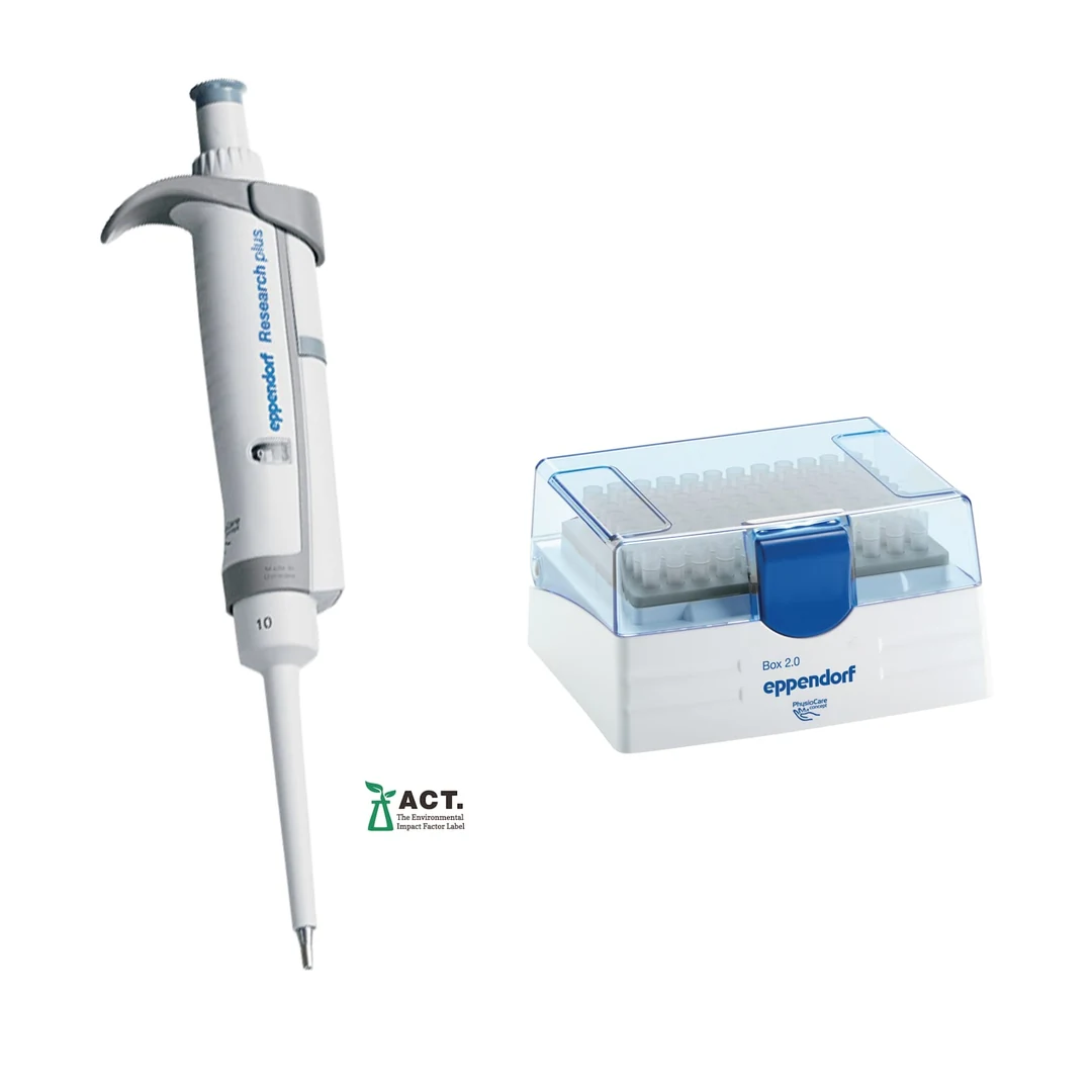 Eppendorf Research plus Einkanalpipette, variabel, 0,5-10 µL, mittelgrau, 3123000020, Produktansicht Eppendorf