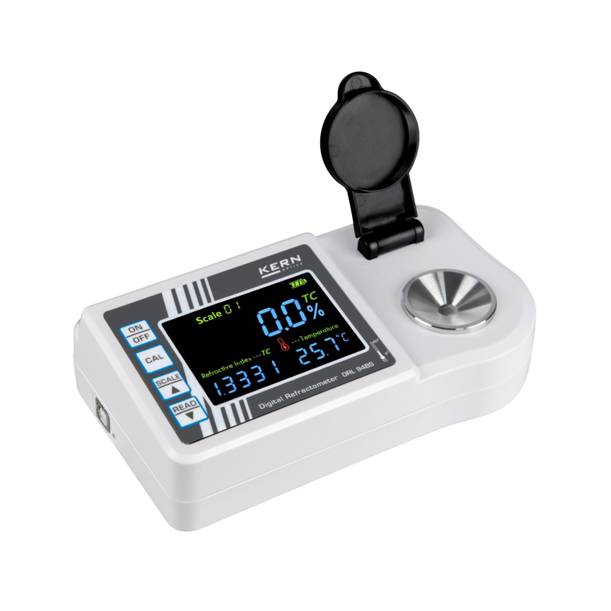 KERN ORL 94BS Digitales Premium-Refraktometer, Brix 0-94 %, nD, IP65