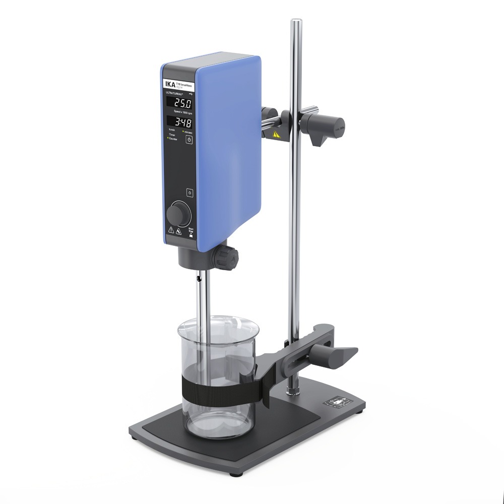 IKA T 18 digital Solution Dispergierer-Set, T 18 digital ULTRA-TURRAX mit Stativ, Dispergierwerkzeug und Becherglas