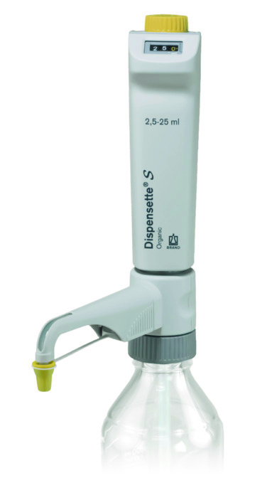 Brand Flaschenaufsatz-Dispenser, Dispensette® S, Organic, Digital, DE-M, 2,5-25 ml, ohne RDV, #4630350