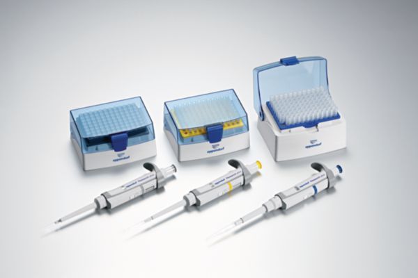 Eppendorf Pipette Research plus G, 3-Pack, Option 1, 0.5-10µL / 10-100µL / 100-1000µL, inkl. epT.I.P.S.-Boxen, 3123000900