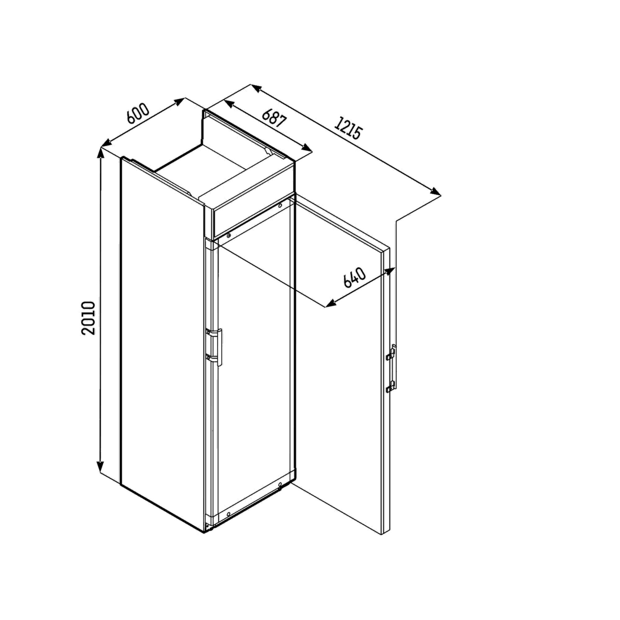 Liebherr FKDv 4203 Getränkekühlschrank, Umluftkühlung, 385 l