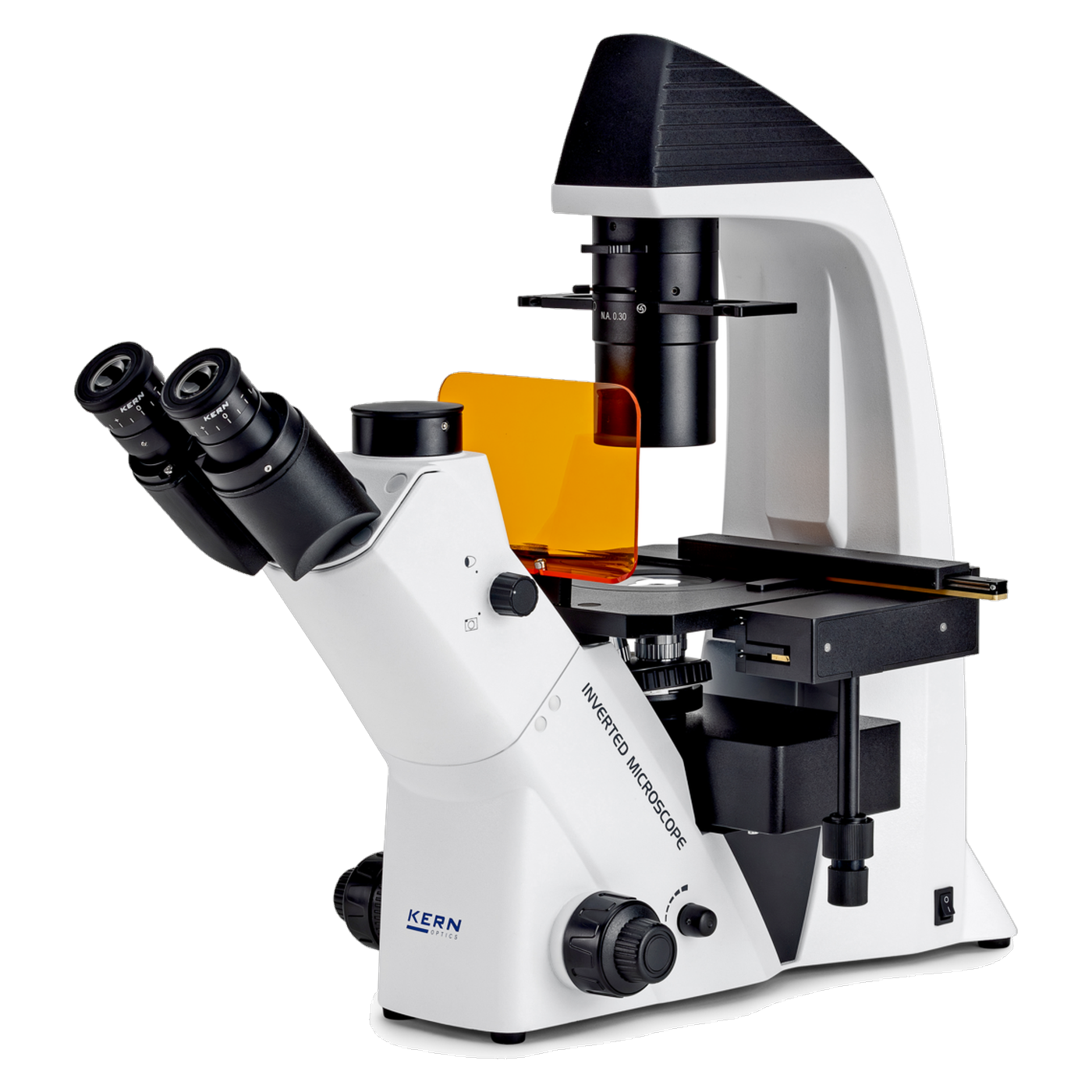 Kern OCM 167 Inversmikroskop, Trinokular, LED Auf- und Durchlicht je 5 W