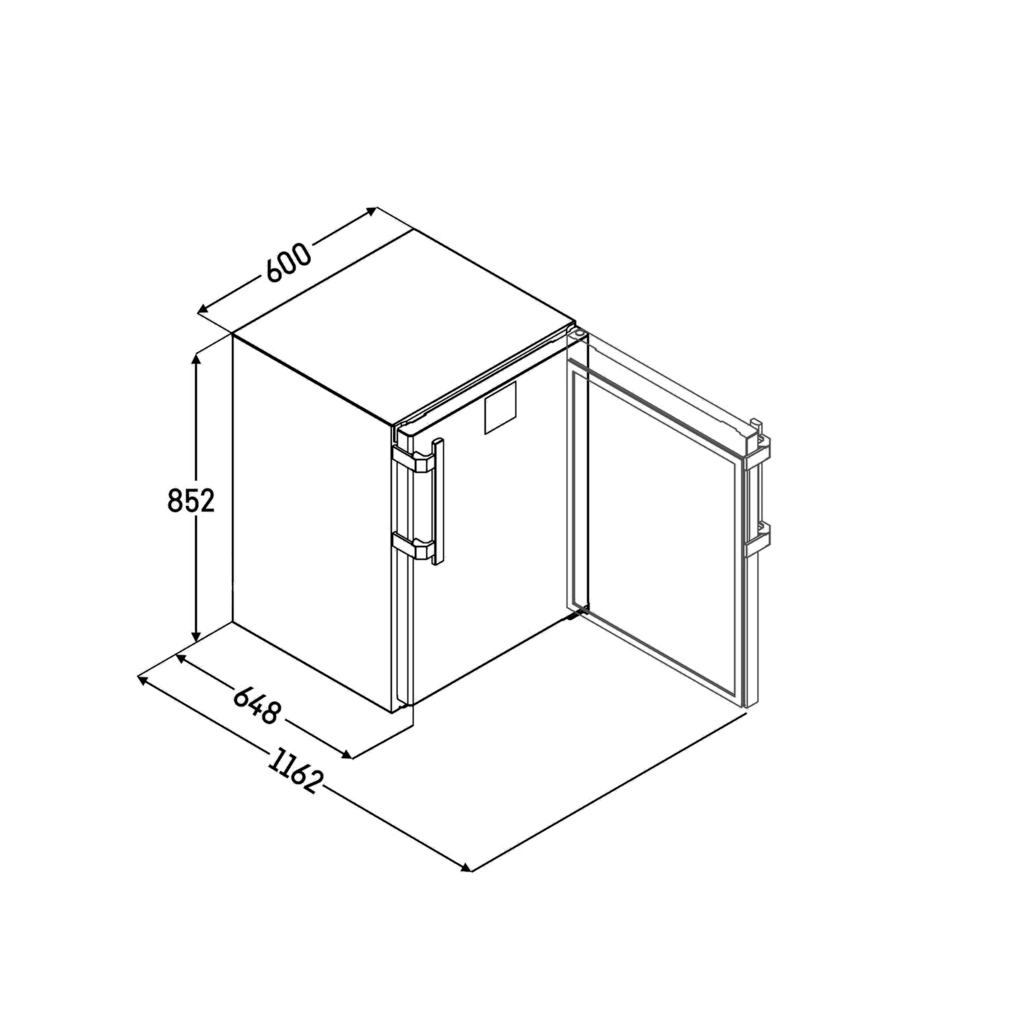 Liebherr FRTvg 1501 Kühl-Lagerschrank, unterbaufähig, 93 l, 994870951