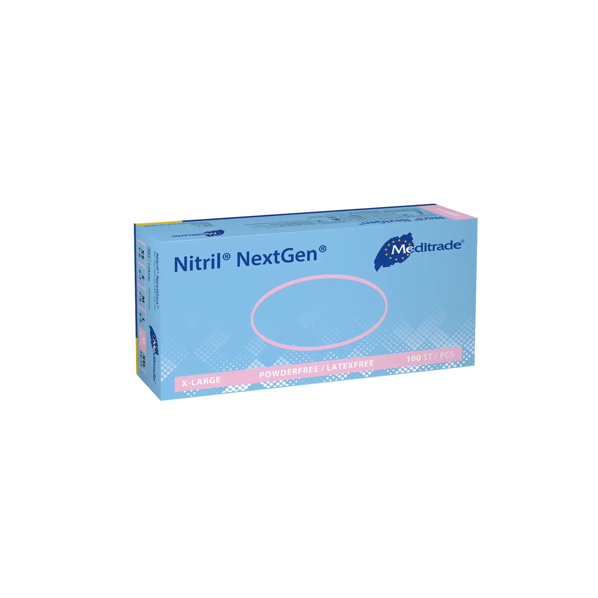 Meditrade Nitril NextGen Untersuchungshandschuhe, blau, 100 Stk., Größe L, 1283L