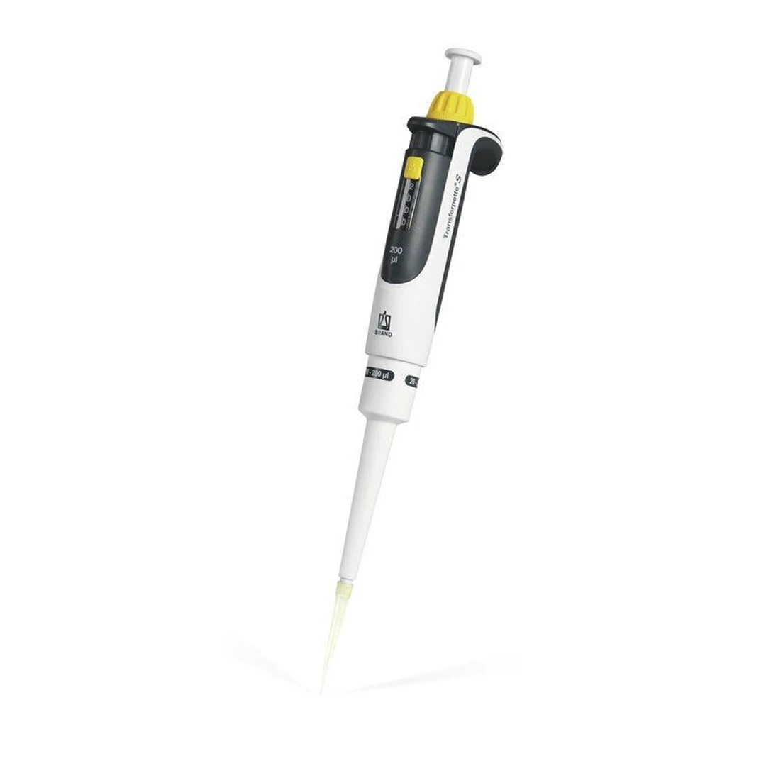Brand Transferpette S Einkanalpipette variabel, Beispiel D-200, aus dem Pipetten-Paket 2 (705897)