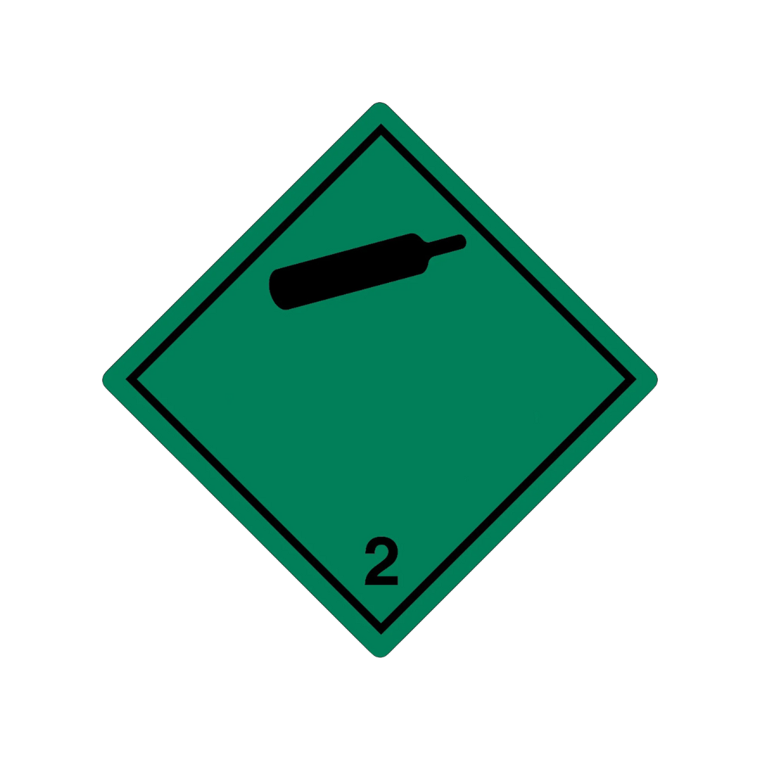 Giese-GEF Gefahrgutetikett Klasse 2.2 (Nicht entzündbare Gase), 100 x 100 mm, Folie, Rolle à 1.000 Stk., 220-10-1
