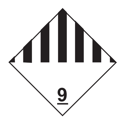 Gefahrzettel ADR-Klasse 9 für Chemie-Testsätze