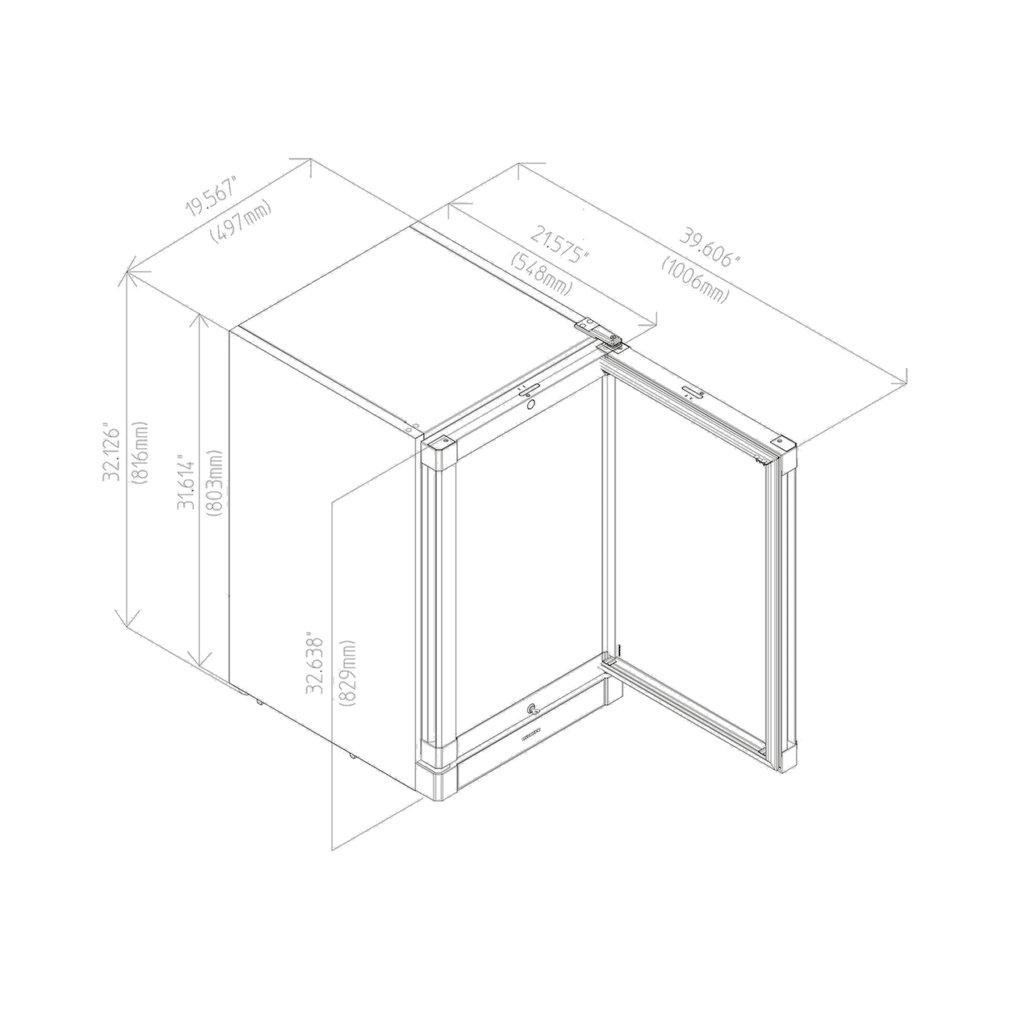 Liebherr BCv 1103 Getränkekühlschrank, Umluftkühlung, Glastür, 75 l