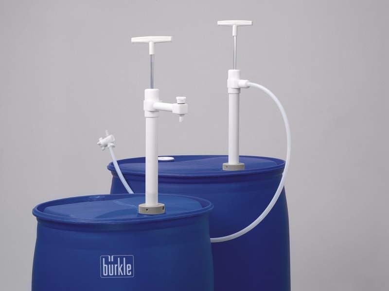 Bürkle, Fasspumpe Ultrarein PTFE mit Schlauch & Hahn, 60cm, #5606-0601