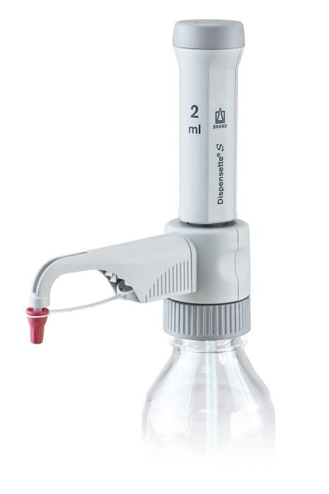 Brand Flaschenaufsatz-Dispenser, Dispensette® S, Fix, DE-M, 2 ml, ohne RDV, #4600220