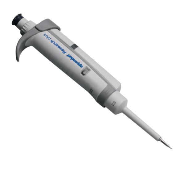 Eppendorf Research plus Einkanalpipette, variabel, 0,1-2,5 µL, dunkelgrau, 3123000012, Detailansicht