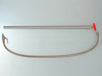 Bürkle Fasspumpe Edelstahl mit Schlauch und Hahn, 91 cm Eintauchtiefe, für Fässer bis 220 l, 5601-0801