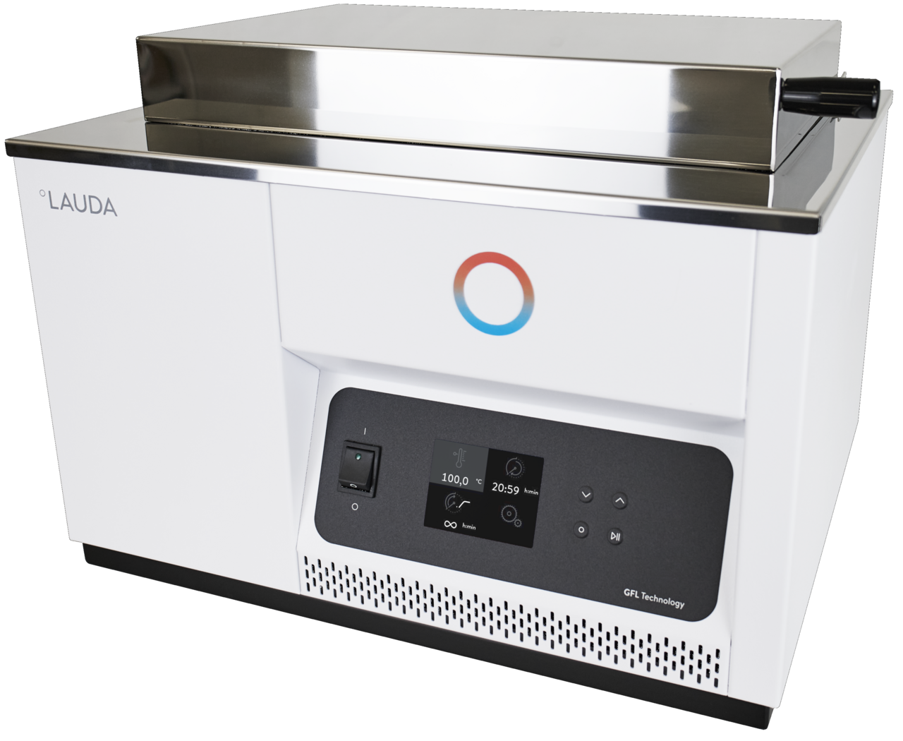 LAUDA Hydro H 22 Wasserbad, 25 bis 100 °C, bis 20,3 Liter, 225 mm Badtiefe, L002903, Produktansicht