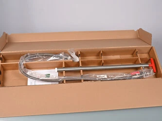 Bürkle Fasspumpe Edelstahl mit Schlauch und Hahn, 57 cm Eintauchtiefe, für Gebinde bis 60 l, 5601-0501