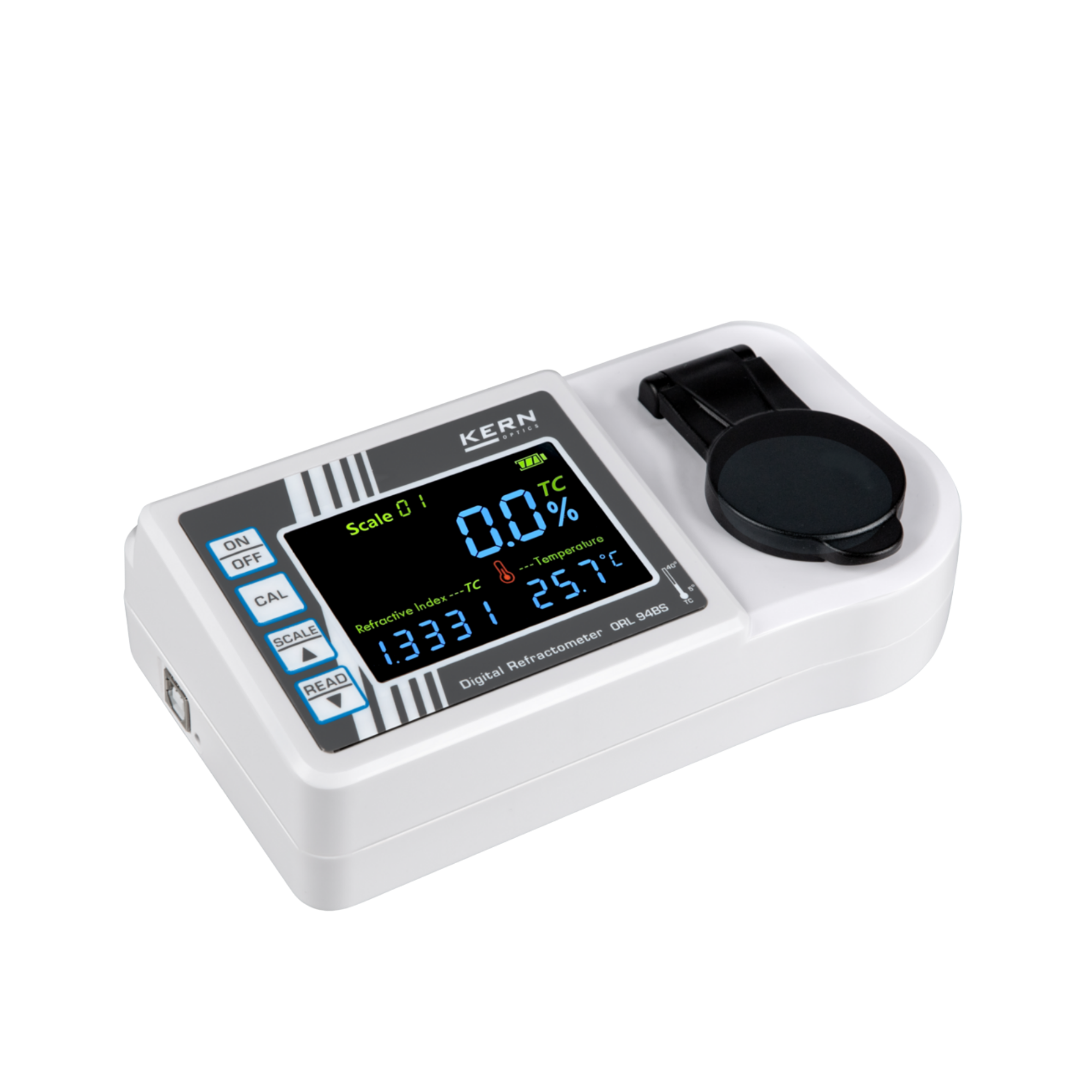 KERN ORL 94BS Digitales Premium-Refraktometer, Brix 0-94 %, nD, IP65