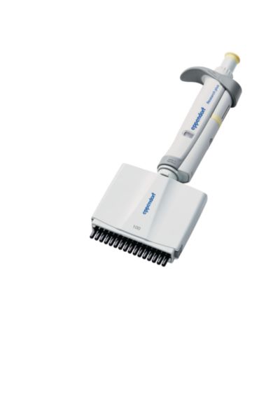 Eppendorf Pipette Research® plus G, 16-Kanal, variabel, 5 - 100 µL, hellgelb, inkl. epT.I.P.S.®-Box, 3125000095